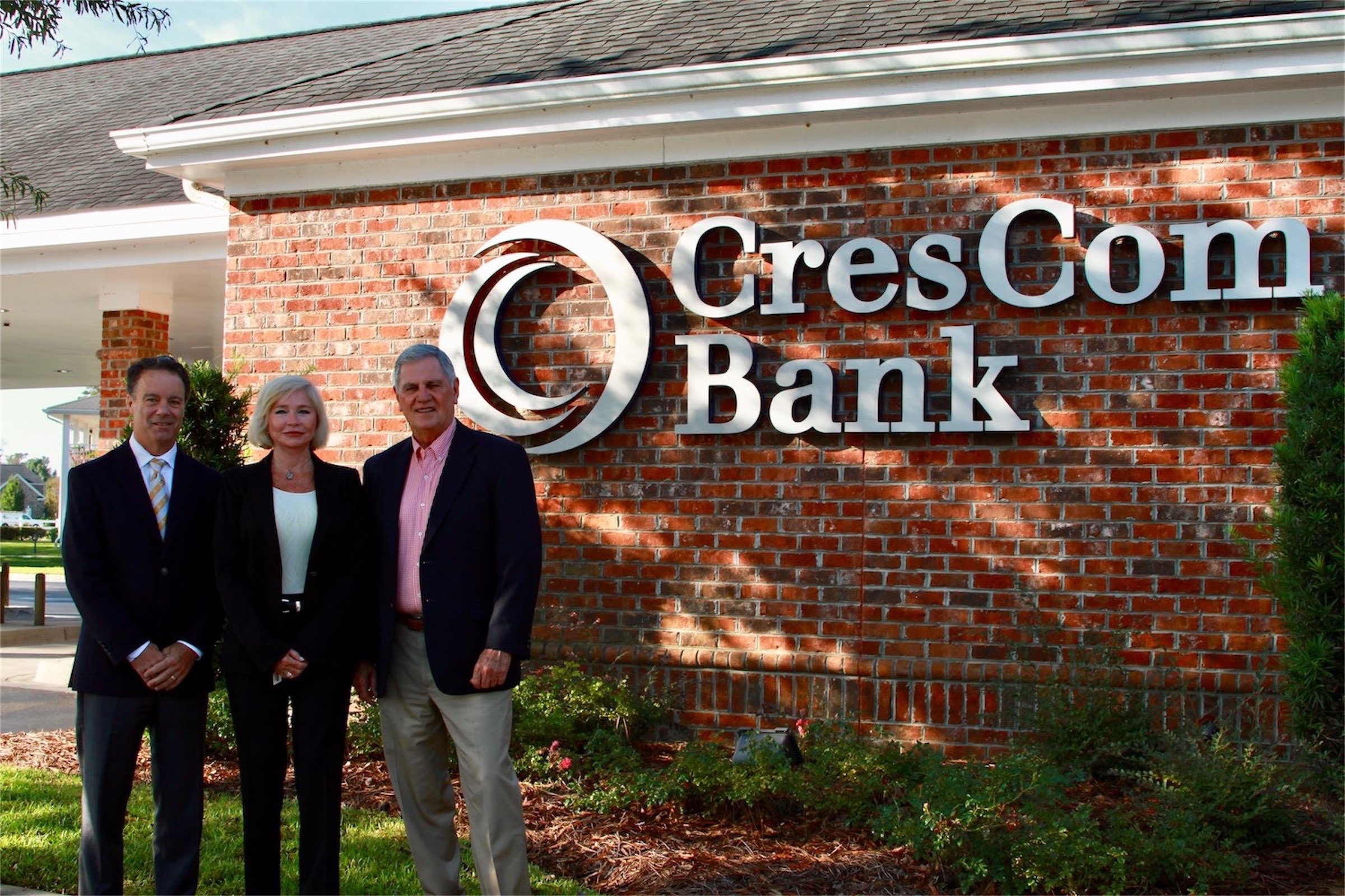 Pictured left to right: CresCom Commercial Bank President J. Huggins, HGTC President Marilyn Fore, HGTC Foundation President & CEO Neyle Wilson