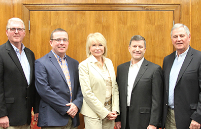 (Pictured left to right) Mr. Brent Groome, HTC Chief Executive Corporate Communications & Government Relations Mr. Von Todd, HTC Executive Director of Corporate Strategy & Analytics Dr. Marilyn M. Fore, HGTC President Mr. Mike Hagg, HTC CEO Mr. Neyle Wilson, HGTC Foundation President