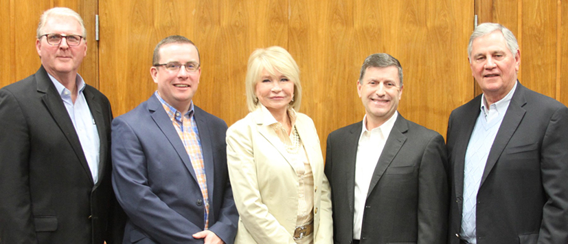 (Pictured left to right) Mr. Brent Groome, HTC Chief Executive Corporate Communications & Government Relations Mr. Von Todd, HTC Executive Director of Corporate Strategy & Analytics Dr. Marilyn M. Fore, HGTC President Mr. Mike Hagg, HTC CEO Mr. Neyle Wilson, HGTC Foundation President
