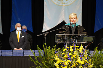 Dr. Fore during commencement