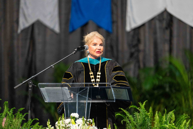 HGTC President, Dr. Marilyn Murphy Fore, presides over HGTC’s 58th Commencement Ceremony on May 1, 2024 at the Myrtle Beach Convention Center.