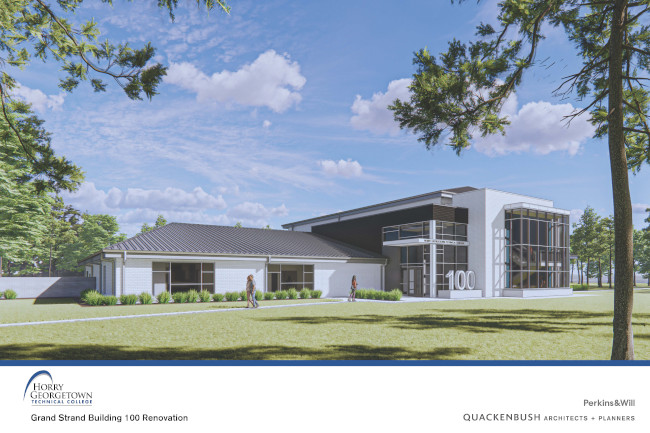 Alternate Angle of Building 100 Rendering