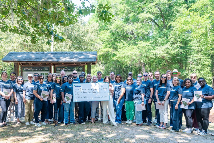 Members of the Leadership South Carolina Class of 2026 present a gift to the Horry-Georgetown Technical College Foundation to support the HGTC Market and help combat student food insecurity at Horry-Georgetown Technical College.
