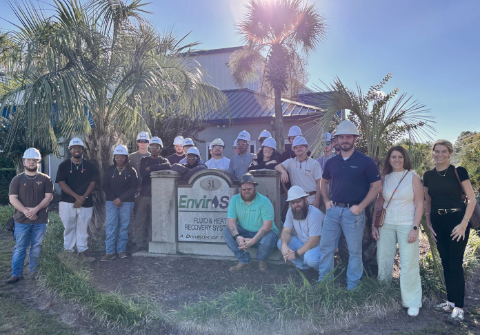 HGTC Welding students and leaders gather at Envirosep in Georgetown during a facility tour Oct. 16 in recognition of Manufacturing Month.