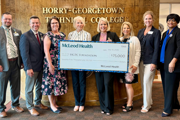 McLeod Health Presents $75,000 Gift to HGTC Foundation in Continued Support of Nursing and Health Sciences Institute