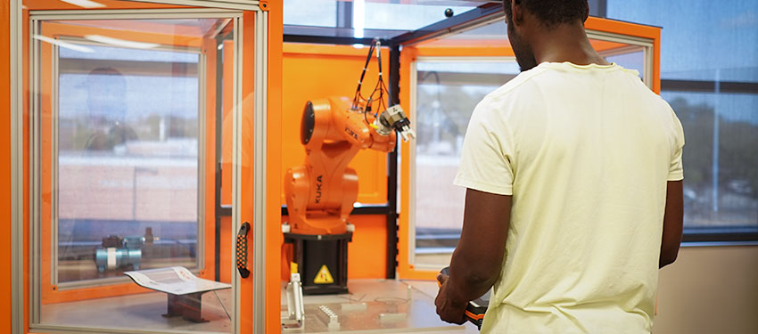 cars are carried on an assembly line