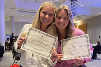 Alexis Watts, HGTC Radiologic Technology Student, SCSRT Student Council member, and Award Winner; Stevie-Leigh Parker, HGTC Radiologic Technology Student, SCSRT Student Council member, and Award Winner